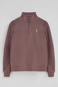 Polo Club Sweat-Shirts*Sweat-shirt à fermeture éclair partielle et logo Rigby Go Rose taupe