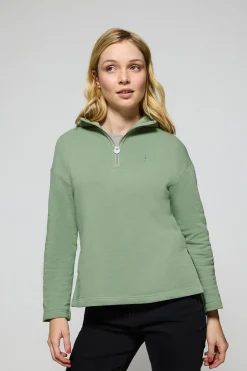 Polo Club Sweat-Shirts*Sweat-shirt Sinsajo avec capuche, fermeture éclair et logo Rigby Go Vert jade