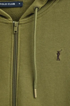 Polo Club Sweat-Shirts*Sweat-shirt vert avec capuche, fermeture éclair et logo Rigby Go Vert mousse