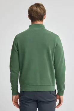 Polo Club Sweat-Shirts*Sweat-shirt à fermeture éclair partielle et effet délavé et logo Rigby Go Vert Bouteille