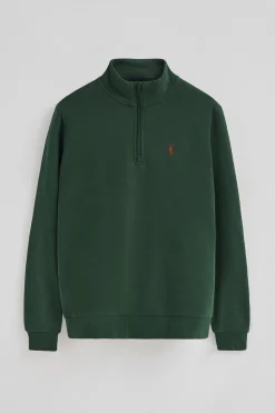 Polo Club Sweat-Shirts*Sweat-shirt à fermeture éclair partielle et logo Rigby Go Vert Bouteille