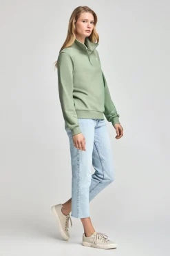 Polo Club Sweat-Shirts*Sweat-shirt à fermeture éclair partielle et broderie Rigby Go Vert jade
