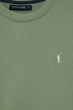 Polo Club Sweat-Shirts*Sweat-shirt détente à col ras du cou et broderie Rigby Go Vert jade