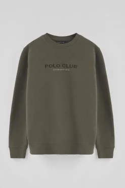 Polo Club Sweat-Shirts*Sweat-shirt vert kaki à coupe décontractée Established 2012 Vert militaire