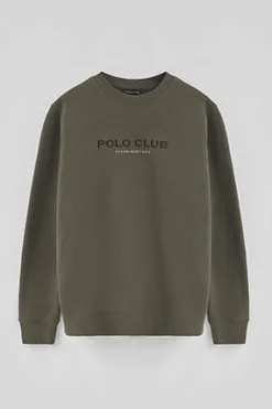 Polo Club Sweat-Shirts*Sweat-shirt vert kaki à coupe décontractée Established 2012 Vert militaire