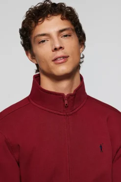 Polo Club Sweat-Shirts*Sweat-shirt zippé à col montant à logo Rigby Go Grenat
