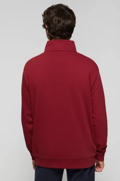 Polo Club Sweat-Shirts*Sweat-shirt zippé à col montant à logo Rigby Go Grenat