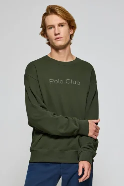 Polo Club Sweat-Shirts*Sweat-shirt  à col ras du cou et logo Vert Foncé