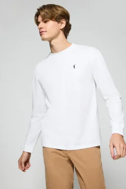 Polo Club T-Shirts*T-shirt à manches longues avec logo brodé Rigby Go Blanc