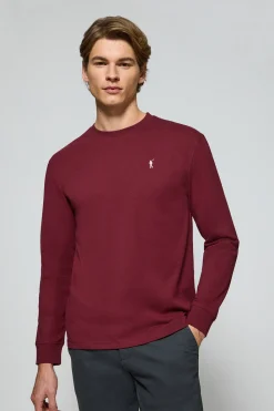 Polo Club T-Shirts*T-shirt à manches longues bordeaux avec logo brodé Rigby Go Grenat