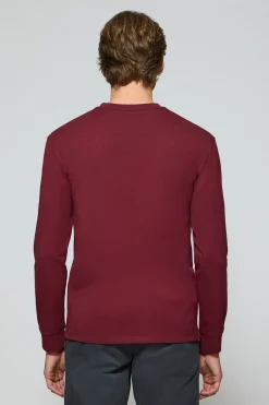 Polo Club T-Shirts*T-shirt à manches longues bordeaux avec logo brodé Rigby Go Grenat