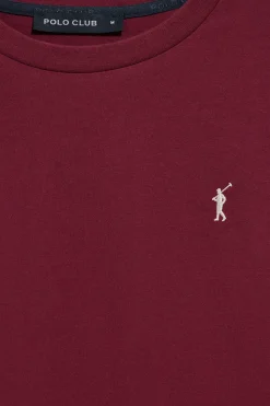 Polo Club T-Shirts*T-shirt à manches longues bordeaux avec logo brodé Rigby Go Grenat