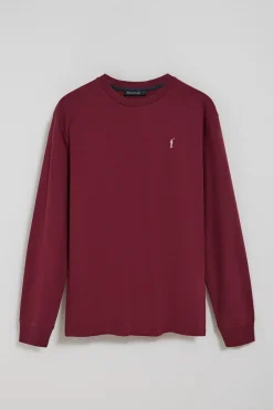 Polo Club T-Shirts*T-shirt à manches longues bordeaux avec logo brodé Rigby Go Grenat