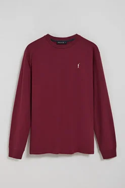Polo Club T-Shirts*T-shirt à manches longues bordeaux avec logo brodé Rigby Go Grenat