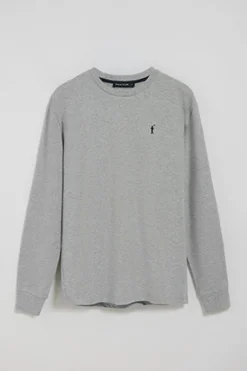 Polo Club T-Shirts*T-shirt à manches longues gris chiné avec logo brodé Rigby Go Gris Vigore