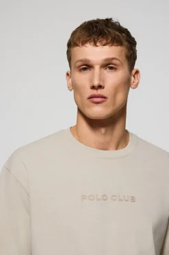 Polo Club T-Shirts*T-shirt à manches longues Hermes avec logo caoutchouté Beige