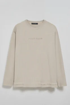 Polo Club T-Shirts*T-shirt à manches longues Hermes avec logo caoutchouté Beige