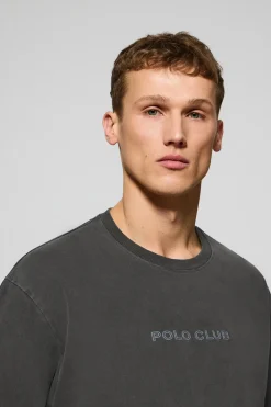 Polo Club T-Shirts*T-shirt à manches longues Hermes avec logo caoutchouté Noir
