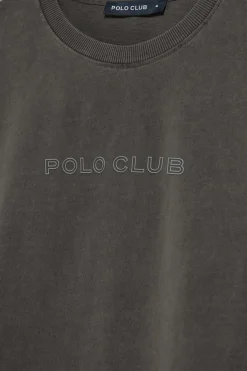 Polo Club T-Shirts*T-shirt à manches longues Hermes avec logo caoutchouté Noir