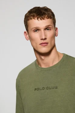 Polo Club T-Shirts*T-shirt à manches longues Hermes avec logo caoutchouté Kaki