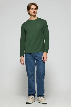 Polo Club T-Shirts*T-shirt à manches longues vert avec logo brodé Rigby Go Vert chaud