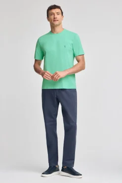 Polo Club T-Shirts*T-shirt basique à col ras du cou et broderie Rigby Best Aigue-Marine