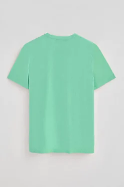 Polo Club T-Shirts*T-shirt basique à col ras du cou et broderie Rigby Best Aigue-Marine