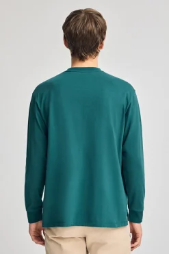 Polo Club T-Shirts*T-shirt ample vert bleu avec détails Vert Bleuâtre