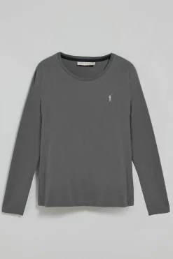 Polo Club T-Shirts*T-shirt basique à manches longues gris bitume logo Rigby Go Asphalte