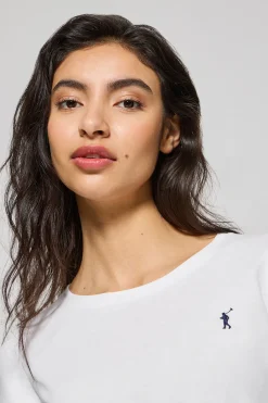 Polo Club T-Shirts*T-shirt basique à manches longues logo Rigby Go Blanc
