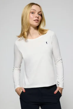 Polo Club T-Shirts*T-shirt basique à manches longues logo Rigby Go Beige