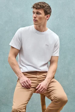Polo Club T-Shirts*T-shirt basique à col rond avec détail brodé Blanc