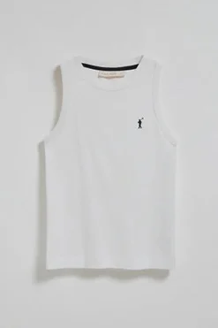 Polo Club T-Shirts*T-shirt basique sans manches à col ras du cou avec un logo brodé Rigby Go Blanc