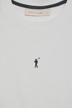 Polo Club T-Shirts*T-shirt basique sans manches à col ras du cou avec un logo brodé Rigby Go Blanc
