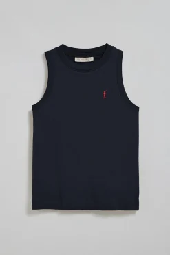 Polo Club T-Shirts*T-shirt basique sans manches à col ras du cou avec un logo brodé Rigby Go Bleu Marine