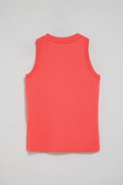 Polo Club T-Shirts*T-shirt basique couleur corail sans manches à col ras du cou avec un logo brodé Rigby Go Coral