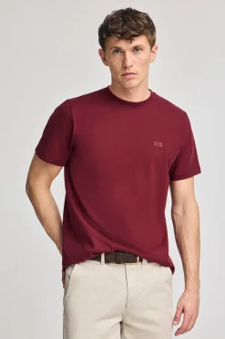 Polo Club T-Shirts*T-shirt basique couleur à col rond avec détail brodé Grenat