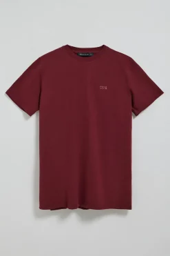 Polo Club T-Shirts*T-shirt basique couleur à col rond avec détail brodé Grenat