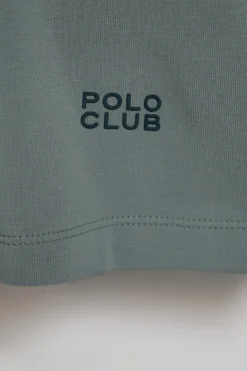 Polo Club T-Shirts*T-shirt basique à col en V avec logo caoutchouté Gris Pierre