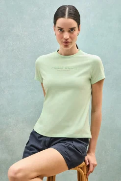 Polo Club T-Shirts*T-shirt basique à logo caoutchouté Menthe