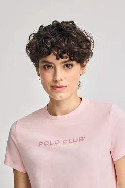 Polo Club T-Shirts*T-shirt basique à logo caoutchouté Rose
