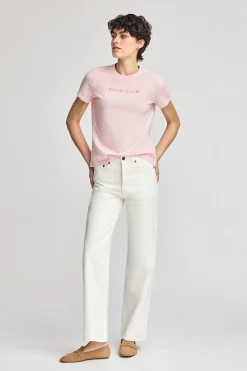 Polo Club T-Shirts*T-shirt basique à logo caoutchouté Rose