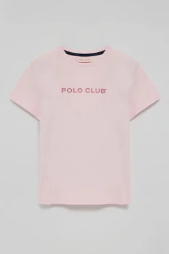 Polo Club T-Shirts*T-shirt basique à logo caoutchouté Rose