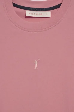 Polo Club T-Shirts*T-shirt basique rose pastel sans manches à col ras du cou avec un logo brodé Rigby Go Rose poudré