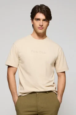 Polo Club T-Shirts*T-shirt à manches courtes et col ras du cou avec logo Beige