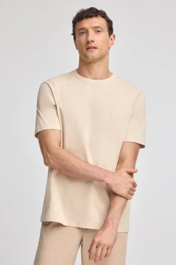 Polo Club T-Shirts*T-shirt basique à col ras du cou et broderie Rigby Best Beige