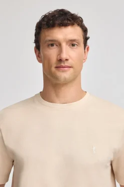 Polo Club T-Shirts*T-shirt basique à col ras du cou et broderie Rigby Best Beige