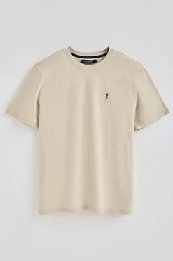 Polo Club T-Shirts*T-shirt en coton flammé à broderie Rigby Go Beige