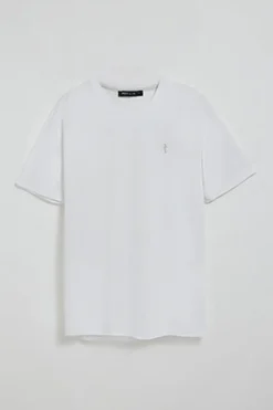 Polo Club T-Shirts*T-shirt à manches courtes et col en V avec broderie Rigby Best Blanc