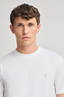 Polo Club T-Shirts*T-shirt basique à col rond et broderie Rigby Best Blanc
